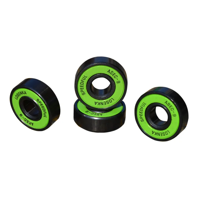 8Pcs Premium Skateboard Bearings Pro Longboard Speed Bearings ABEC-9 Steel Bearings Skateboard Scooter Roller Wheel