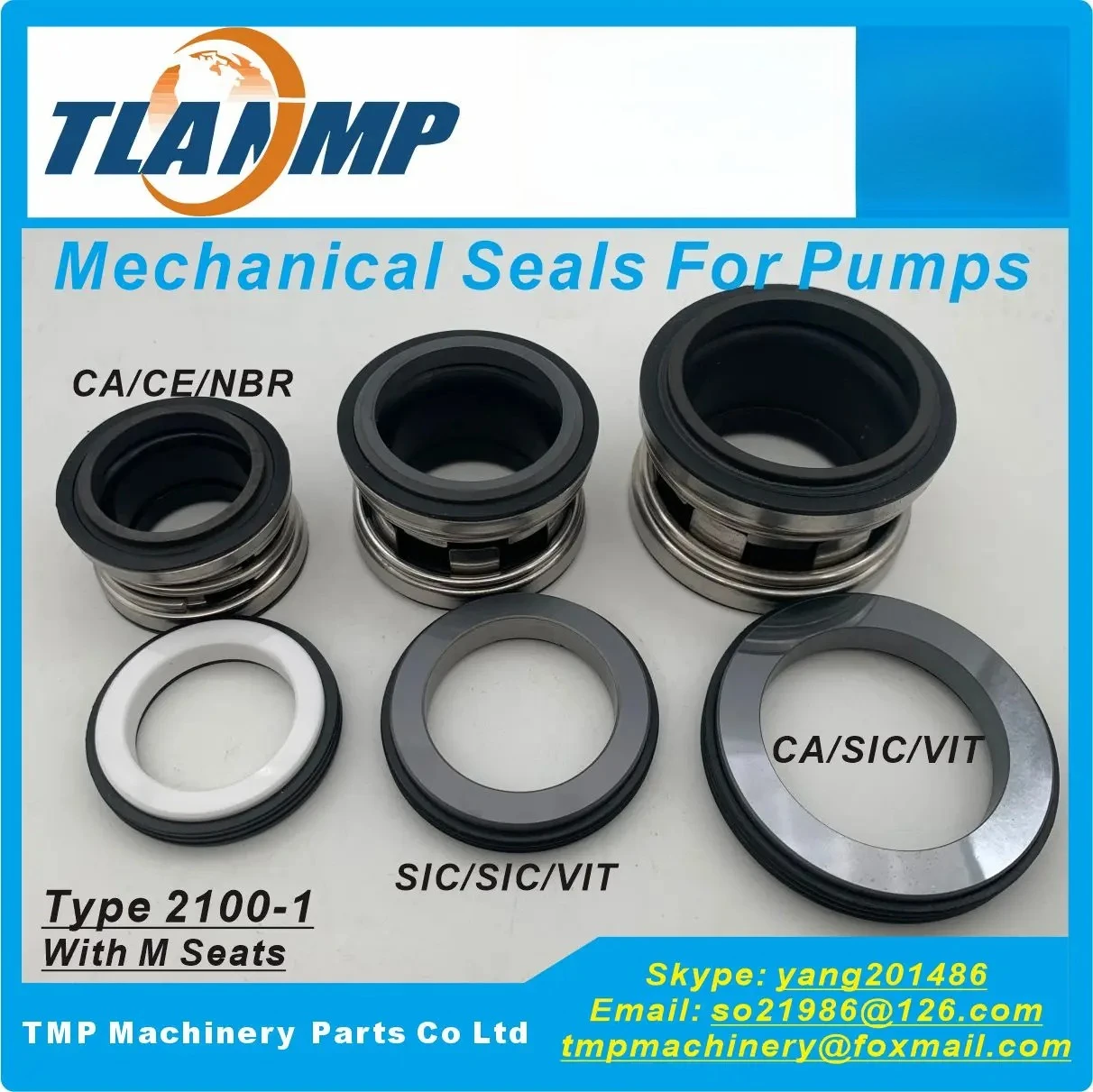 2100-1-35 , TJ-0350-S , INT-0350-S , 2100S-35 , 2100-35 TLANMP Mechanical Seals (Shaft 35mm, Rotary Part pressed length L3=26mm)