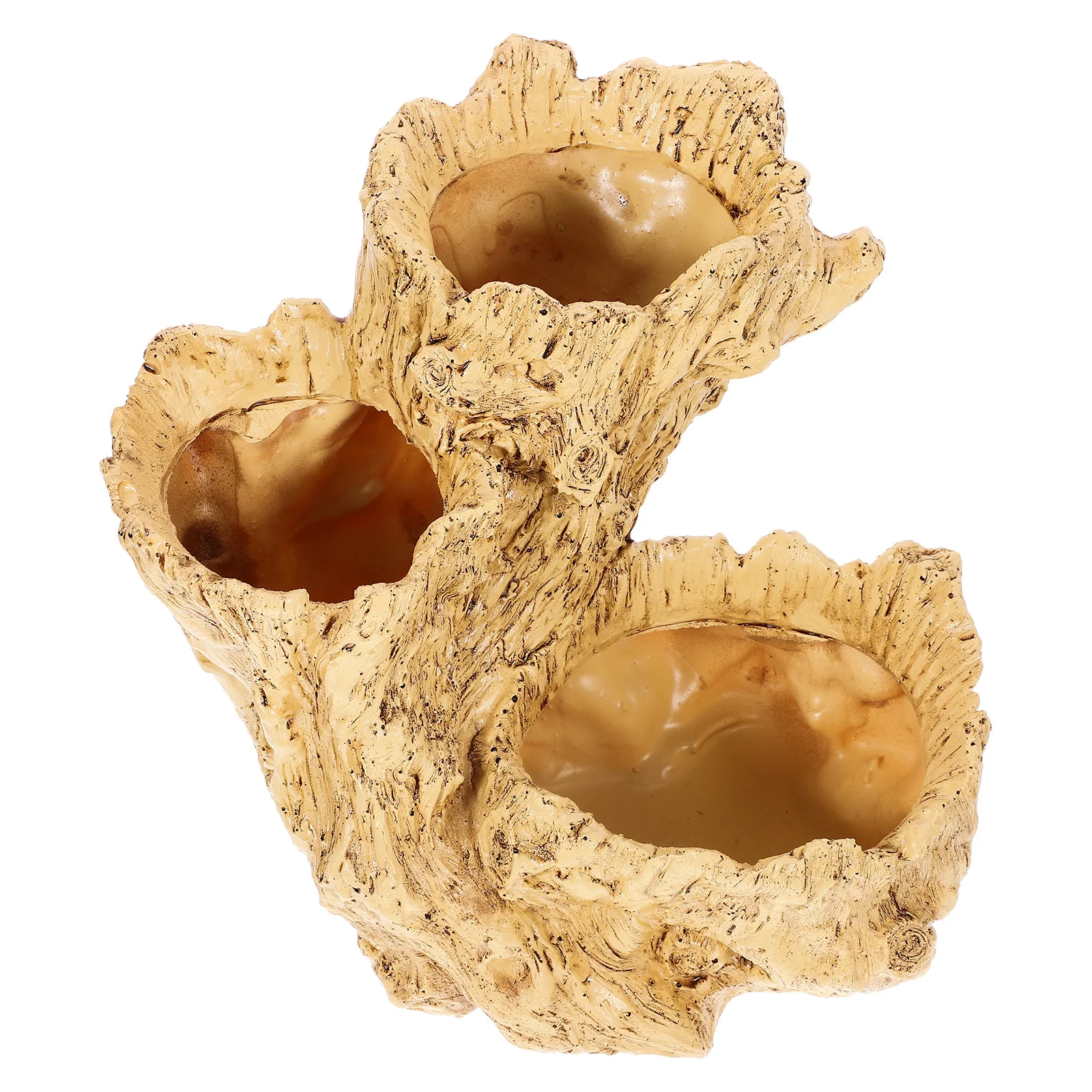 

Resin Made Simulation Tree Root Flower Pot Charming Desktop Planter for Indoor Outdoor Plants Natural Look Home Living Room