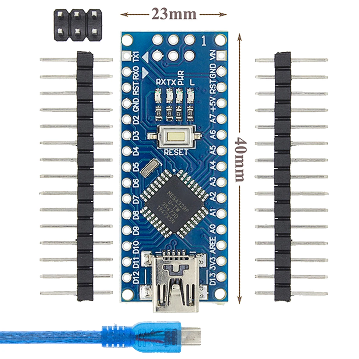 1set/lot Nano v3.0 controller compatible nano CH340 USB driver with USB CABLE nano 3.0 ATMEGA328