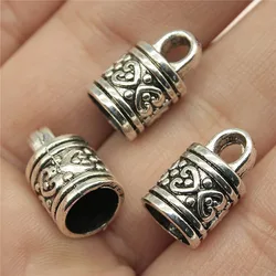WYSIWYG 4pcs 16x10x10mm 2 Colors Tassel End Caps Pendant For DIY Jewelry Making Handmade Jewelry Craft Findings