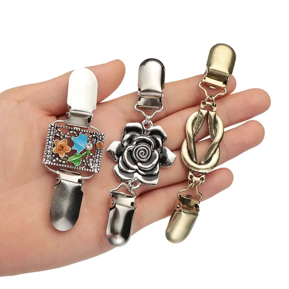 

Женская винтажная брошь-зажим для шали с цветочными узорами, классический зажим для свитера, трикотажа, шали, платьев, кардиганов, воротников, булавки-зажимы для девочек