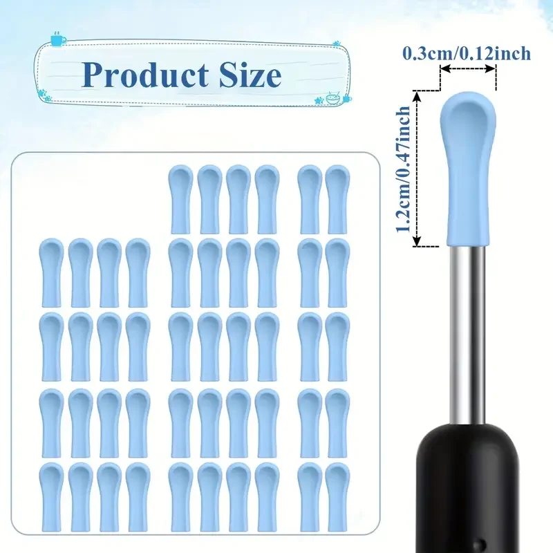 Silicone Ear Spoon Replacement Tips, Universal Wax Removal Spoon, Reusable and Washable, No Electricity or Batteries Required
