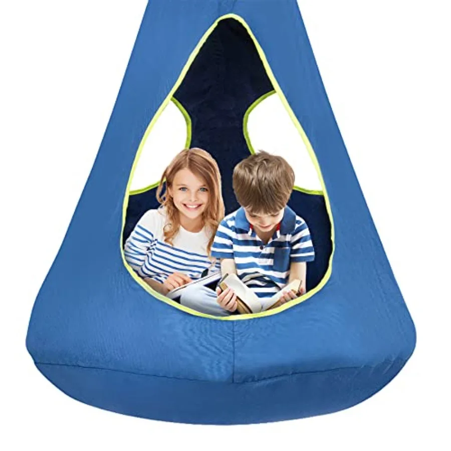 

Nest Swing Chair for indoor and outdoor use, woven polypropylene, beige, detachable play tent and sensory-friendly design for a