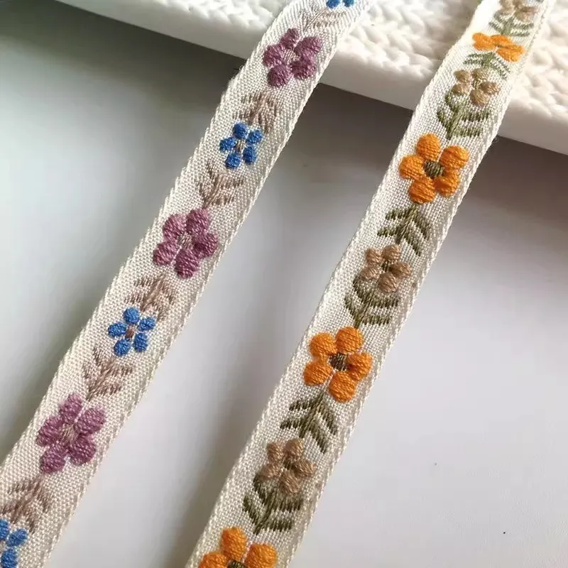 

10 Meters 10MM Lace Trim Vintage Ethnic Embroidery Ribbon Boho DIY Clothes Curtain Bag Flower Doll Accessories Fabric Custom