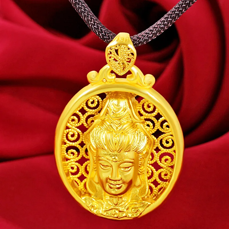 

Classic & Versatile Guanyin Pendant Necklace For Women 24K Gold AU999 | Suitable for daily commute, simple and grand
