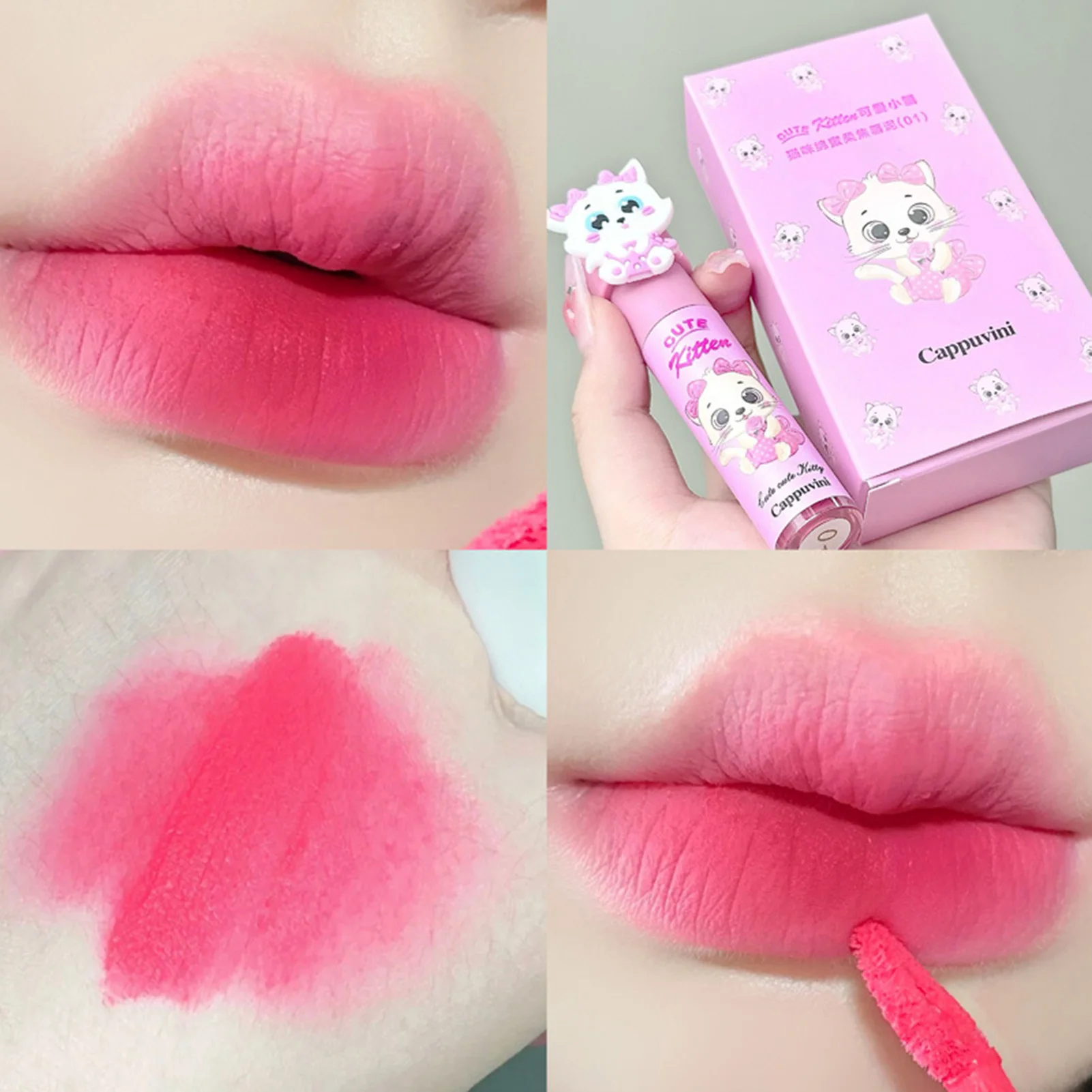 Matte Velvet Non-Fading Lips Gloss Smooth Soft Rich Colors Quick-Drying Lipstick for Birthday Valentine Gift