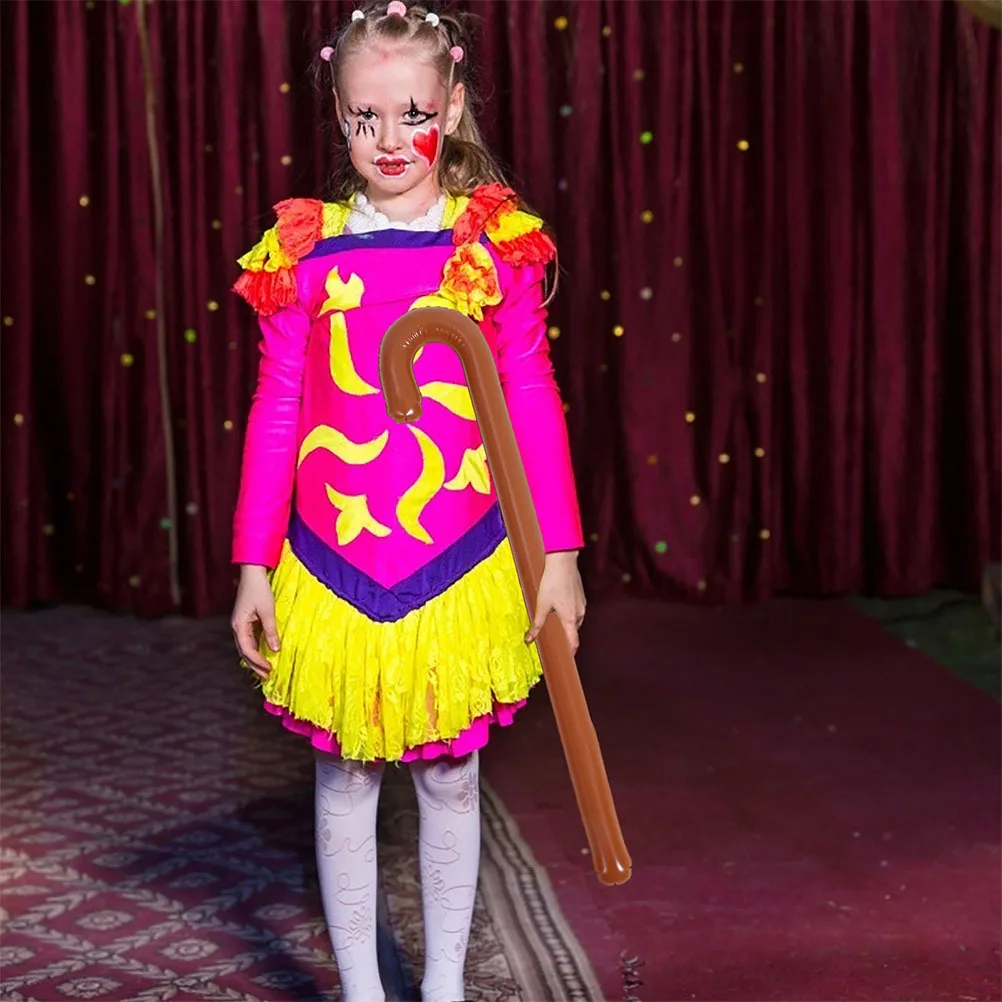 

2 шт. надувной воздушный шар с костылем, украшение на Хэллоуин, портативная забавная трость, выдувной реквизит, товары для вечеринок