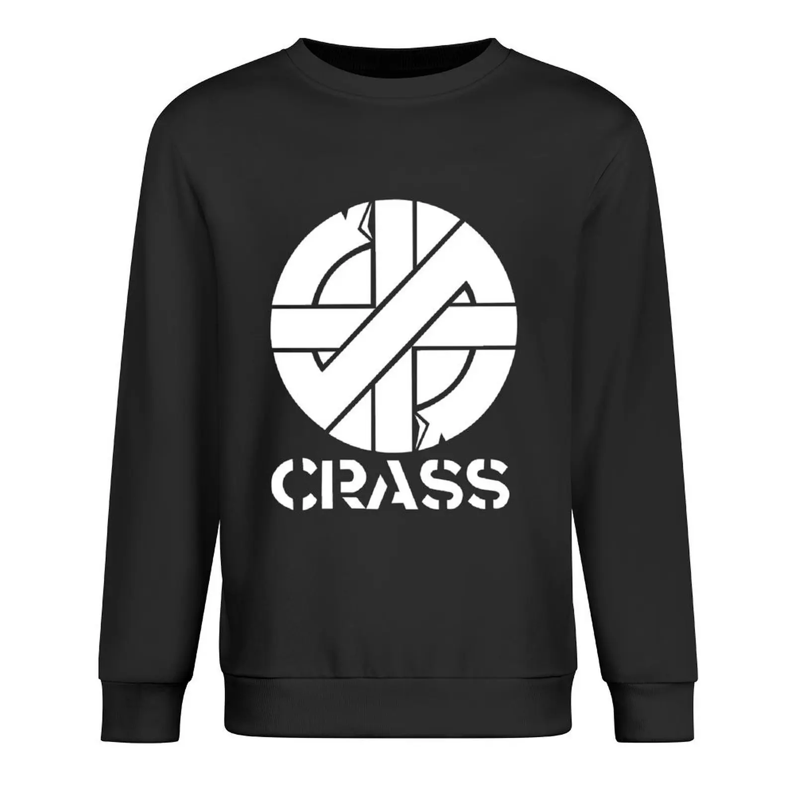 

Crass, White on Black Pullover winter clothes tracksuit men male clothes autumn new products sweatshirt men