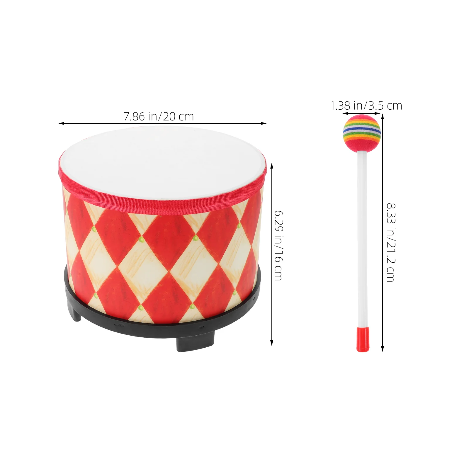 Toddler Music Toys Children's Drum Chinese Learning Musical Instrument Red Baby