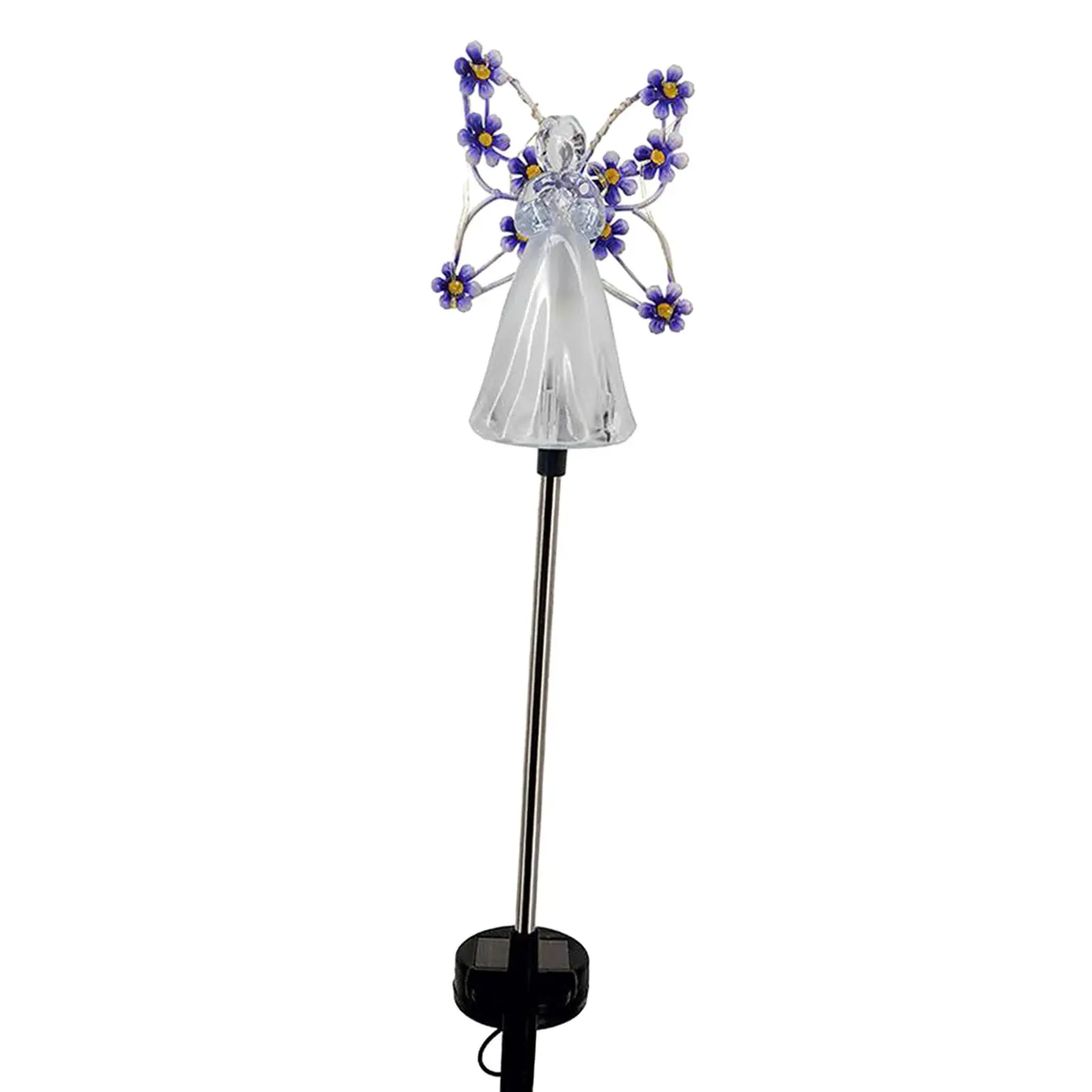 Garden Solar Stake Light Angel Shape LED Decorative Lamp for Courtyard Backyard Path Patio Eco Friendly Outdoor