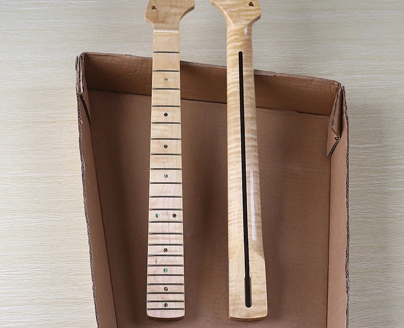 21 tasti modello tigre luce naturale manico per chitarra elettrica assemblaggio accessori per chitarra elettrica fai-da-te