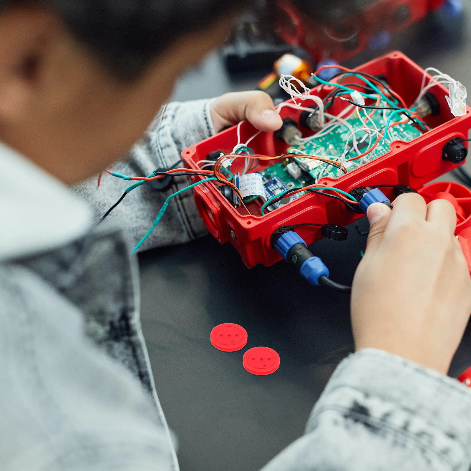 50 stuks plastic riemschijf tandwielen miniatuur groefkatrollen voor doe-het-zelf auto aandrijfwiel rc vliegtuig onderdelen educatief