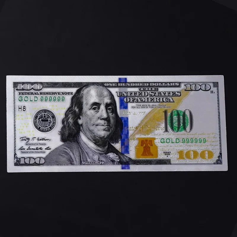 US 100 Dollar Bills Silver Plated Banknote Fake Money Collectible Currency Souvenir Business Gifts