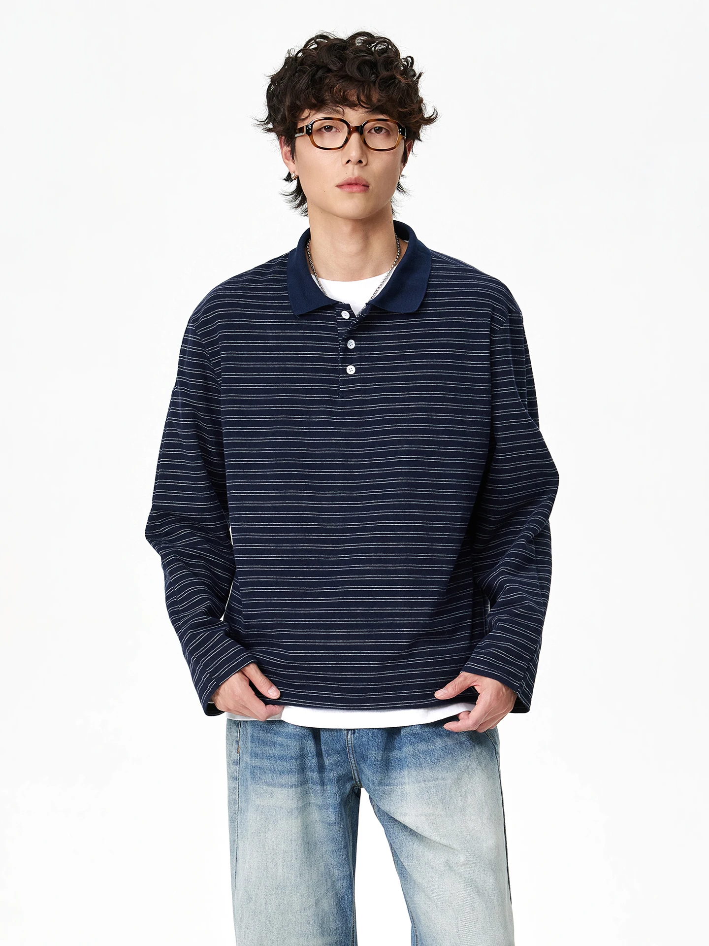 

Американская ретро-футболка с длинным рукавом в полоску и пэчворк, весенняя новинка, повседневная, для пар, свободного кроя, молодежная, популярная, поло