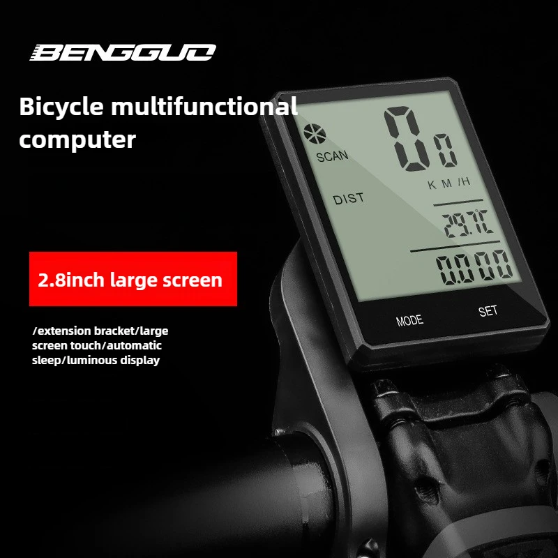 

Waterproof and Dustproof Bicycle Code Meter Outdoor Riding Odometer Multifunctional Portable Wireless Code Meter