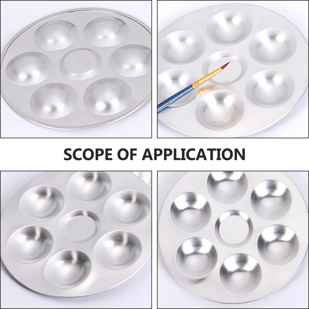 

2 pcs Stainless Steel Painting Mixing Color Tray Art Drawing Tray Premium Durable Paint Trays for Pigment Water Washable Easy