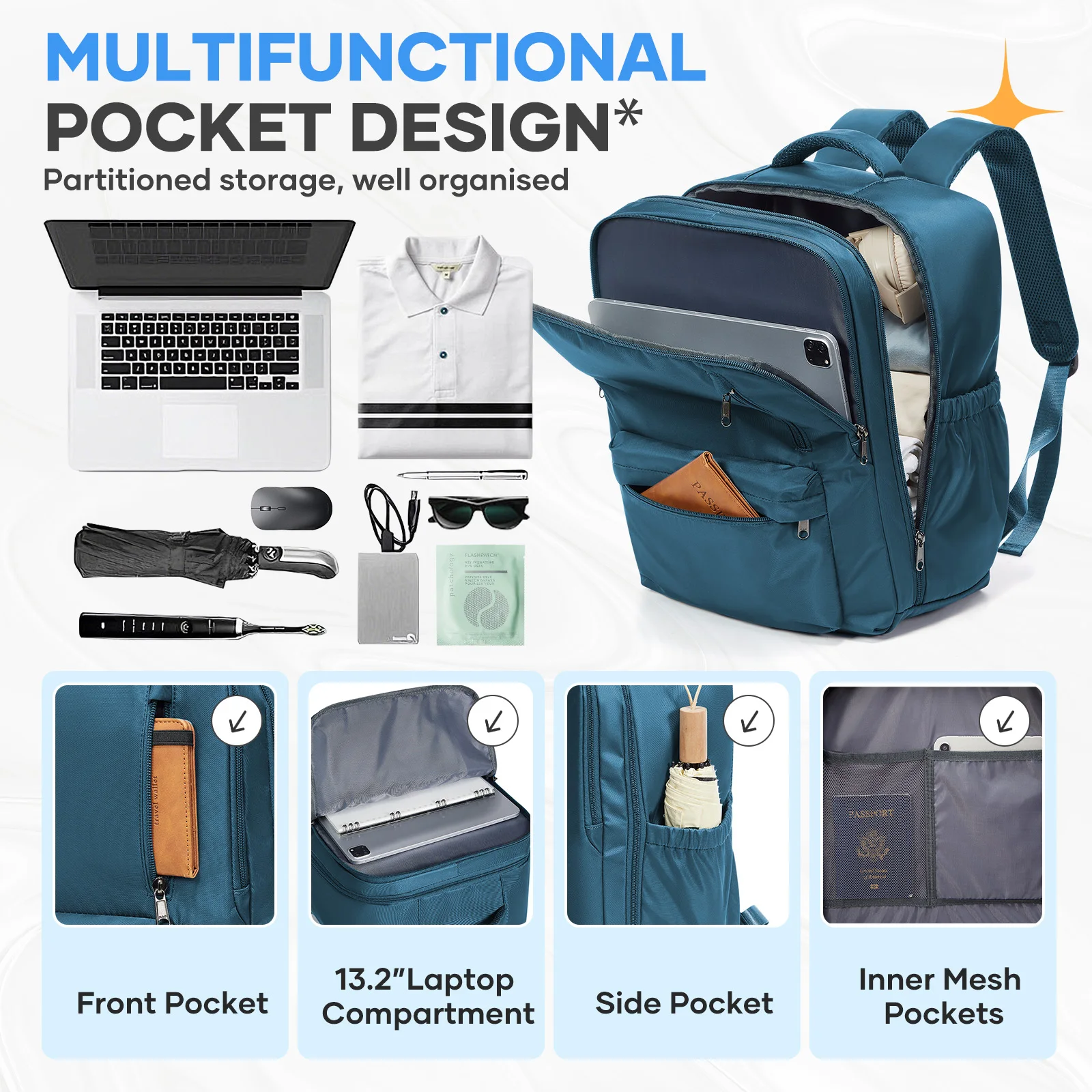 Wizzair Ryanair 40x30x20 캐빈 백 핸드 러기지 백팩 남성 여성 15.6인치 노트북 가방, 의류 보관 가방, 학교 백팩