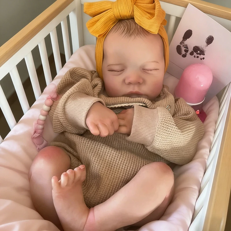 

Кукла-реборн Леви 48 см с нарисованными волосами, милая портативная кукла-компаньон для игр