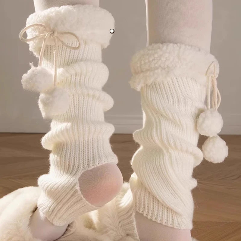 2025 Kawaii تدفئة الساق Y2K لطيف لوليتا تدفئة الساق سميكة اليابانية Harajuku موضة الملابس والاكسسوارات القوس جوارب عالية إلى الركب