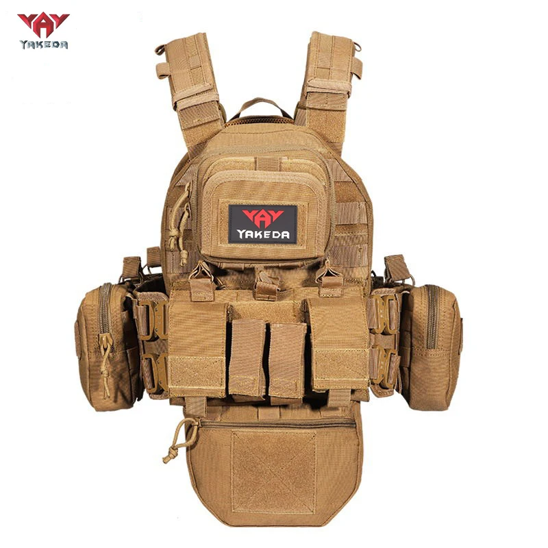 Chaleco Táctico de Entrenamiento, Protección Corporal, Sistema Molle, Equipo Táctico, Bolsa 1000D, Portaplacas, Chaleco Táctico de Caza