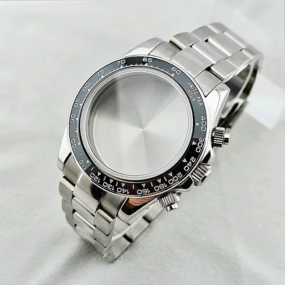 ForgeLink High quality Sapphire Glass VK63 Case 39mm Metal Case VK63 Watch Header Fit 29MM Dials 20mm Bands VK63 Quartz Movement
