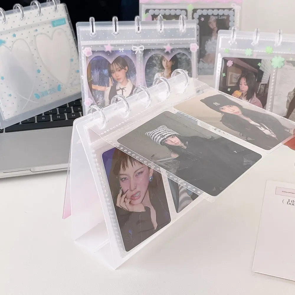 New Mushroom Hole Photocards Holder 3 Inch Vertical Photo Album Loose Leaf Transparent Bill Storage Booklet