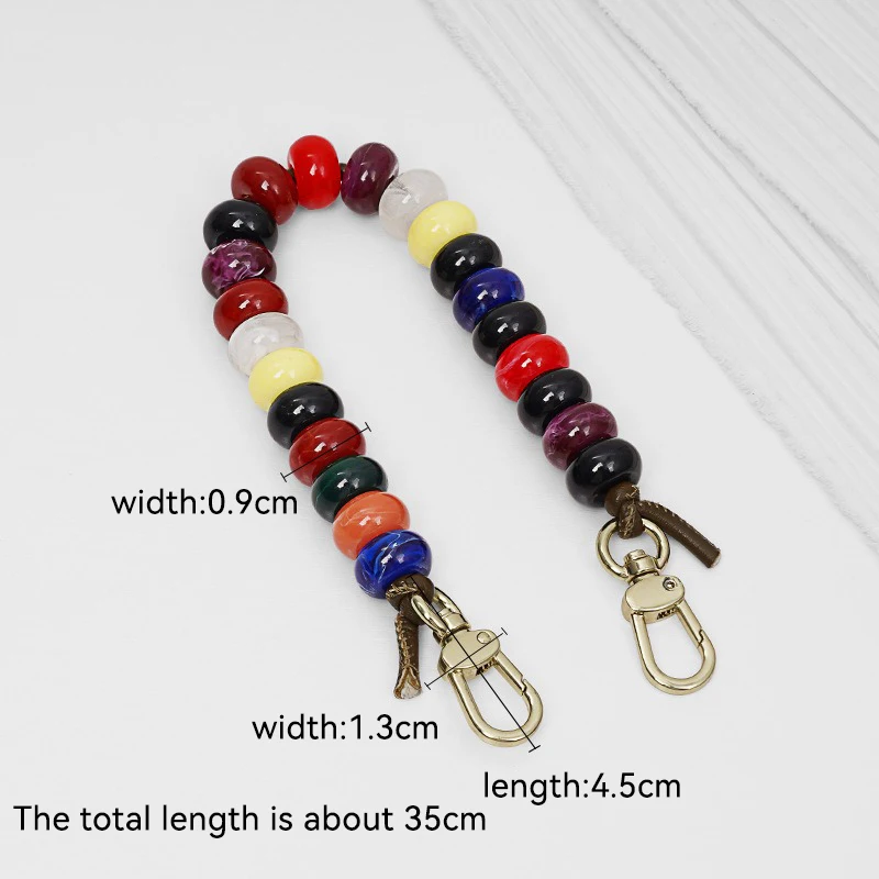 EverToner Colorful Handbag Chain Replaceable Bag Accessories Belt DIY Beaded Decorative Chain For Lonch-mp Dumplings Mini Bags