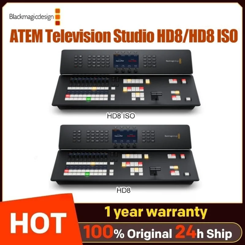 New Blackmagic Design ATEM Television Studio HD8/HD8 ISO Switcher Video Streaming