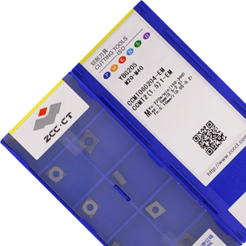 

CCMT060204-EM YBG205 CCMT060204-EM ZCC.CT Твердосплавные пластины с ЧПУ CCMT21.51 Токарные пластины 10 шт./кор.