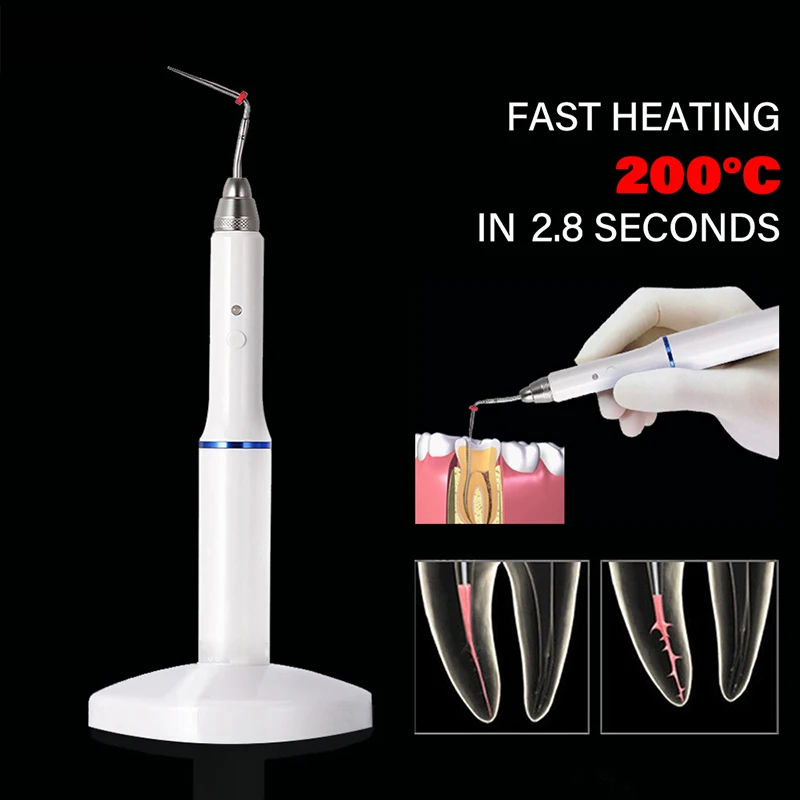 Nicen Dental inalámbrico gutapercha obturación pluma sistema  llenado  conducto radicular 2 puntas laboratorio 3 segund