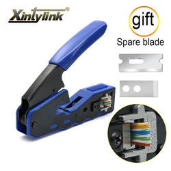 Xintylink rj45 strumento di bloccaggio pinza a crimpare manuale pinza di rete cat5 cat6 spelafili ethernet morsetto di pressatura pinze clip lan cutter