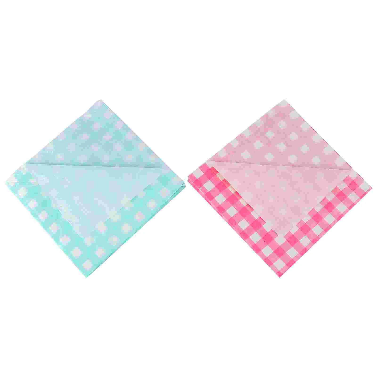 80 Pcs Paper Napkin Tissue Party Supply Dinner Napkins Decoration Grid Pattern Decorative