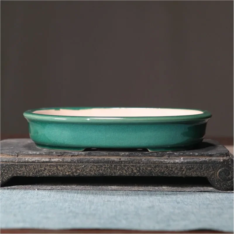 Purple Sand Flower Pot Round Bonsai Pot Chinese Retro Desktop Flower Pot Japanese Antique Succulent Flower Pot 1PCS LF454