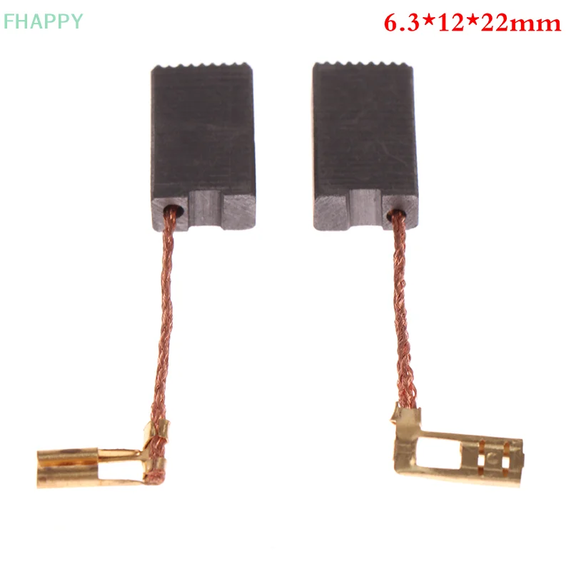 2 ชิ้น 6.3x12x22 มิลลิเมตรมินิ เจาะ เครื่องบดไฟฟ้าอะไหล่แปรงคาร์บอน