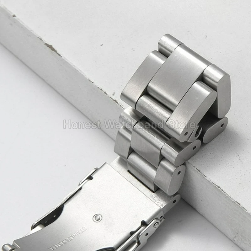 Pulseira de relógio de aço inoxidável espessada, resistente ao suor, adequada para a pele, 22mm 24mm 26mm, para panerai diesel luminor