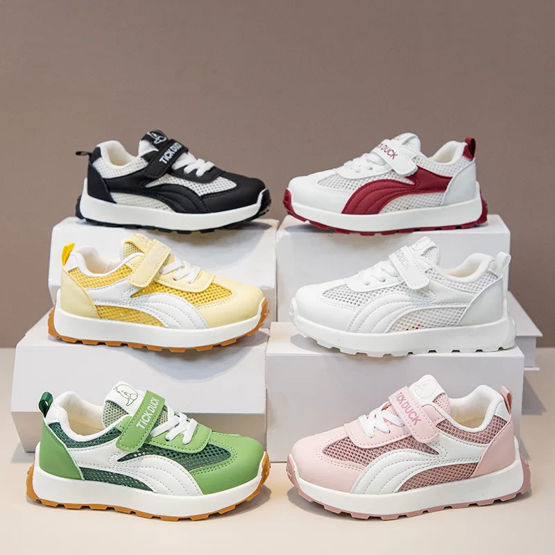 

Легкие дышащие спортивные кроссовки для мальчиков, повседневная обувь с мягкой подошвой для девочек, студенческая обувь, размер 26-37, детские кроссовки