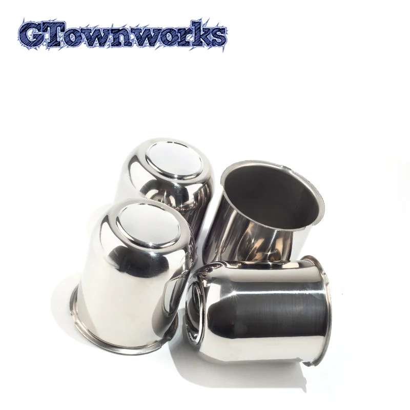 

GTownworks 2/4pcs Hub 95mm Stainless PUSH-THRU HUB CENTER CAP For 3.74" trailer/truck rims center bore 3.9" tall Push Thru Steel