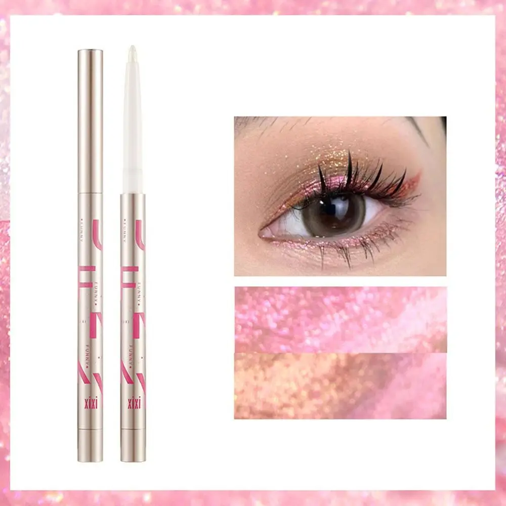 Fast Dry Shiny Eyeliner Pen Shimmer Smooth Glitter Highlight Eye Shadow Pencil Smudgeproof Long Lasting Sequin Eyeliner