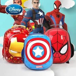 Disney Marvel 3D okrągły twarda osłona skorupka torba na książki kreskówka księżniczka Spiderman Mickey dzieci plecak przedszkolny dla dzieci