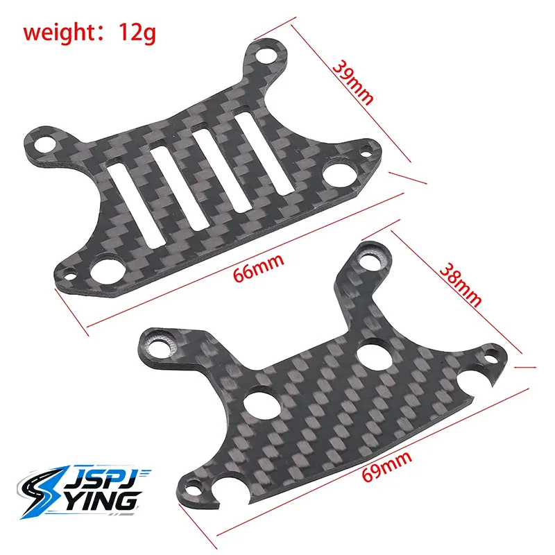 RC Carbon Fiber Front and Rear Shock Tower Plate Fit Tamiya GF02 Squash Van 4WD 1/10 Off-Road Buggy, Shock Mount Upgrade OP Part