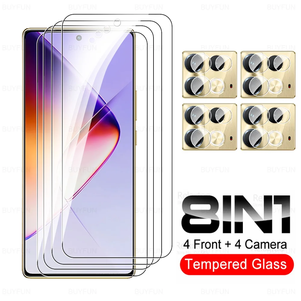 8 in 1 Tempered Glass For Infinix Note 40 Camera Glas In Finix Note40 InfinixNote40 4G X6853 2024 6.78inch Lens Screen Protector