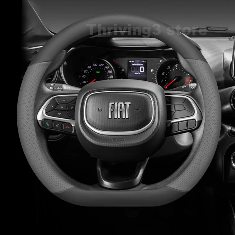 

Leather Car Steering Wheel Cover For FIAT ARGO DRIVE 2026-2019 Covers For Covers Auto Steering Wheel FIAT ARGO Accessories 2026