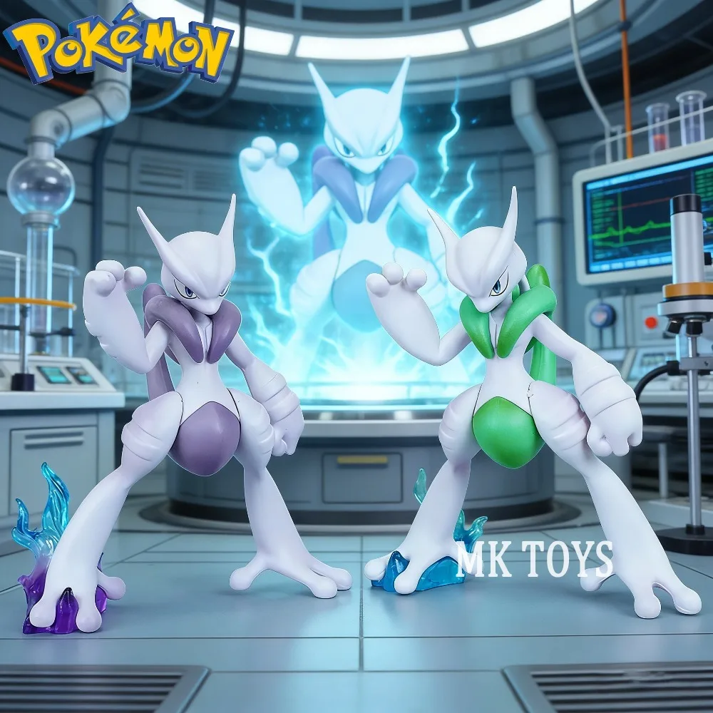 Figura de Anime Pokemon de 7,5-12cm, figuras de acción Mega Mewtwo, estatua de Pvc, adorno de escritorio, modelo de colección, juguetes, regalos