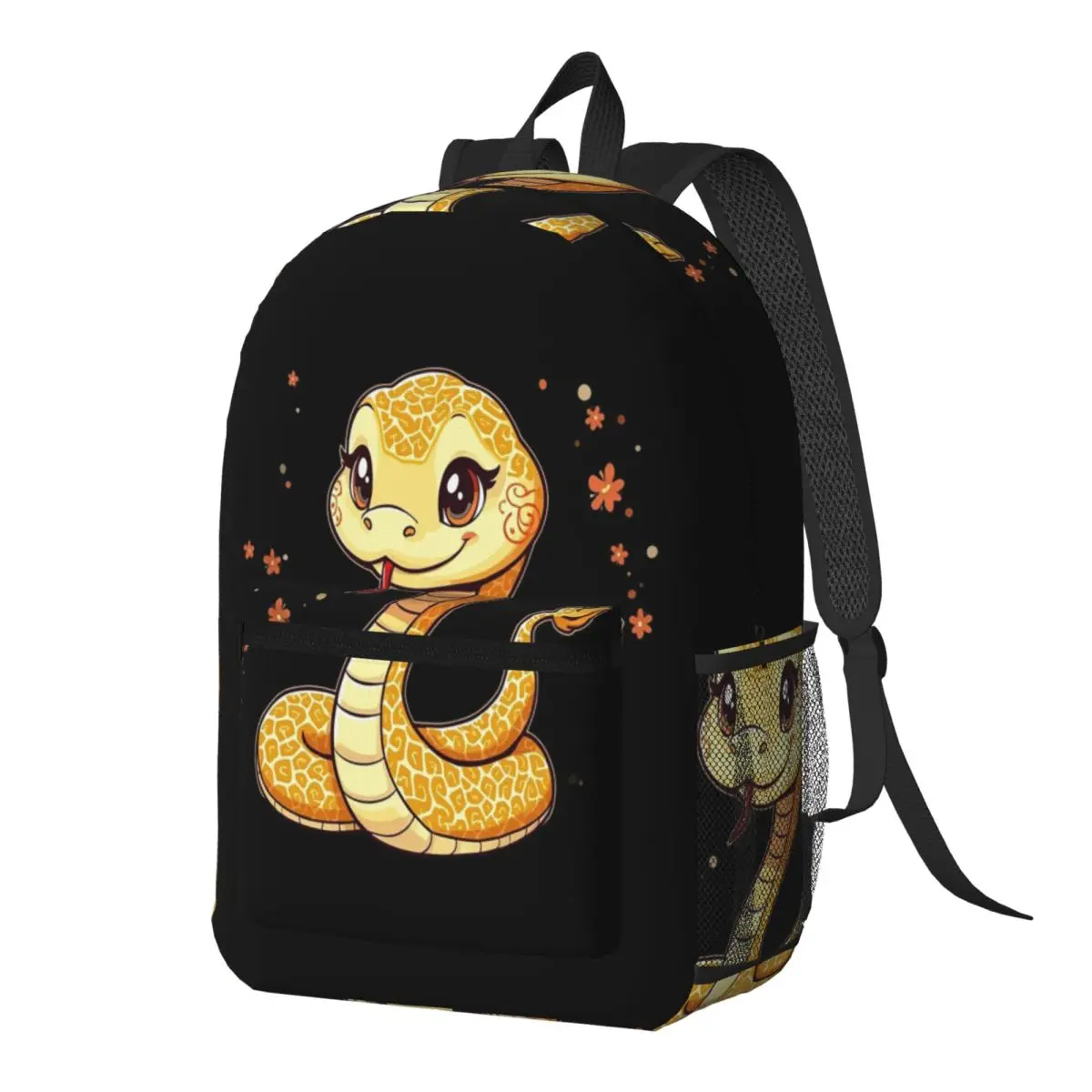 

Golden Python Snake In Grass Backpack Daypack Large Capacity Boys Girls BookBag School Bag Shoulder Bags for Men Women