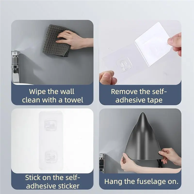 B15C Low Noise Sensor Hand Dryer With No-Drill Installation Mounting-Electric Hand Dryer For Home Bathroom, US Plug Included