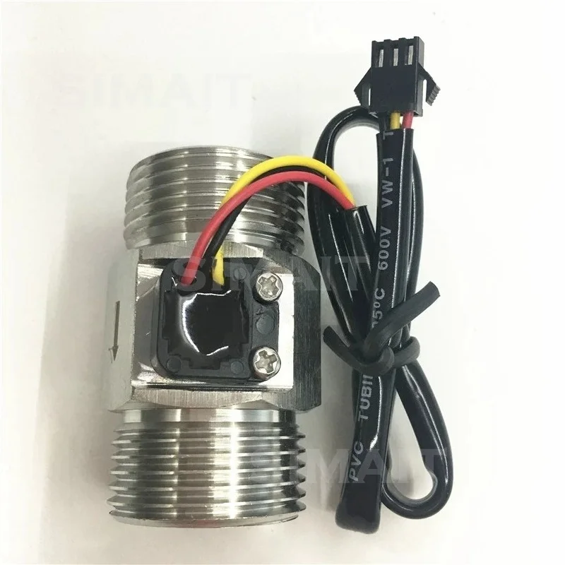 Stainless Steel 1 Inch High Temperature Water Flow Sensor, Hall Flowmeter NPN Pulse Output
