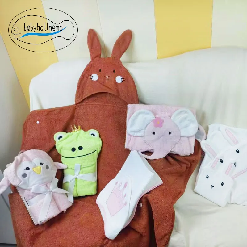 

Animals Cartoon Baby Bath Hooded Towel Cotton Absorbent baby clothes Bathrobe Infant Blanket for Boys Girls 0-36 months