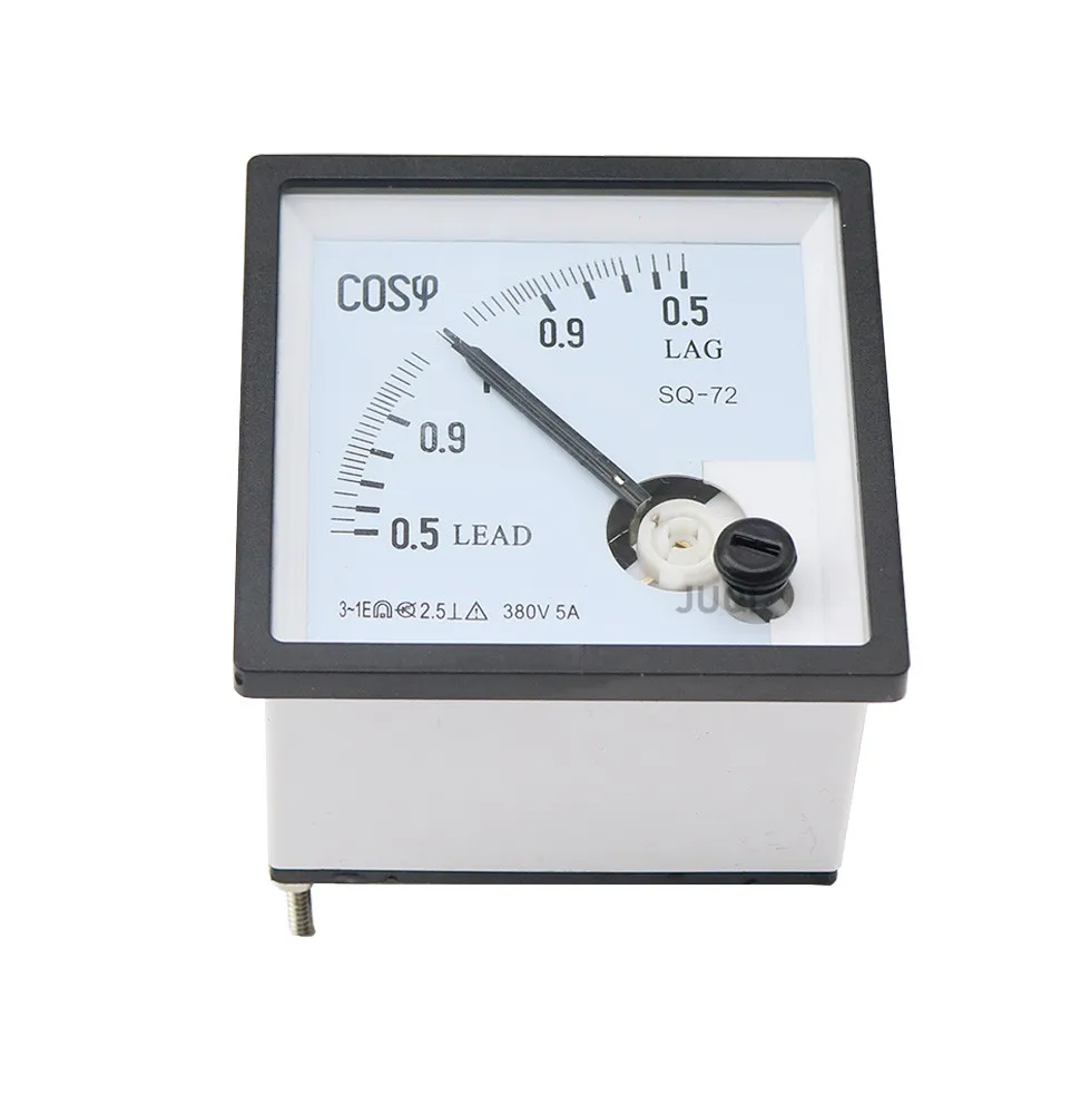 SQ-72-COS Pointer type  AC Analog COS Power Factor Meter 380V/5A  Panel meter  Electric Power Factor Meters 72x72mm