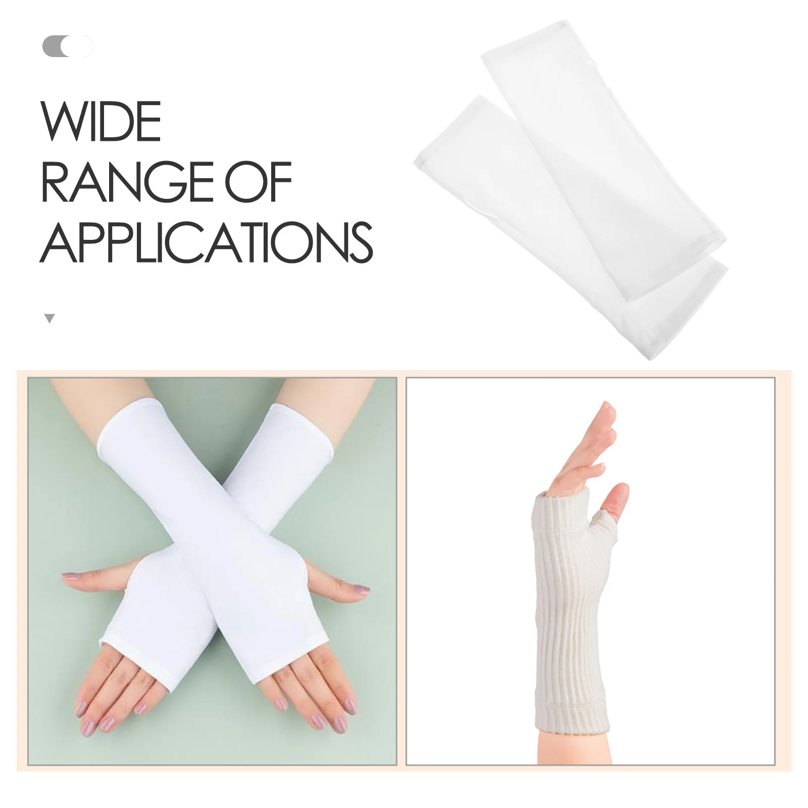 1 زوج النساء الشمس حماية أكمام أذرع تبريد التبريد الأشعة فوق البنفسجية حجب قفازات طويلة رقيقة تنفس مدفئات للذراع للرياضة في الهواء الطلق البستنة #4